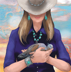 Sue holding Little Brave Heart