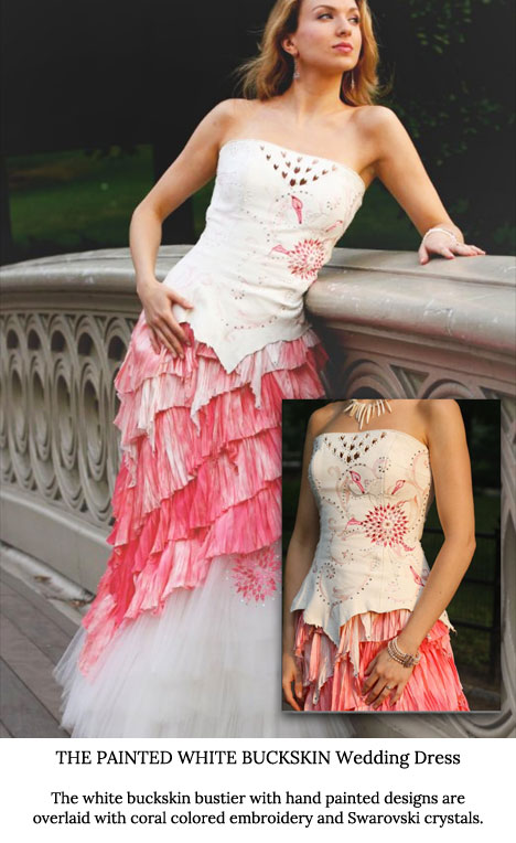 The Painted White Bucksin Wedding Dress
