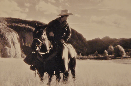 Cowboy Looking Back by Myron Beck