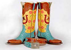 a pair of Lisa's boots